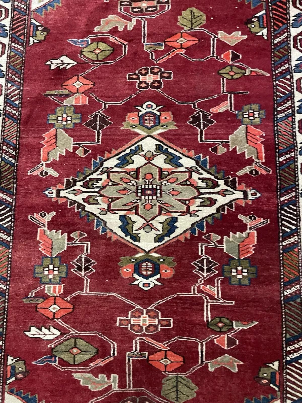 Lana Tappeto persiano vintage Hamadan fatto a mano 5' x 7.2', anni '70 - 1N71 in vendita