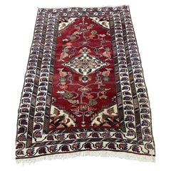 Handmade Vintage Persian Hamadan Rug 5' x 7.2', 1970s - 1N71