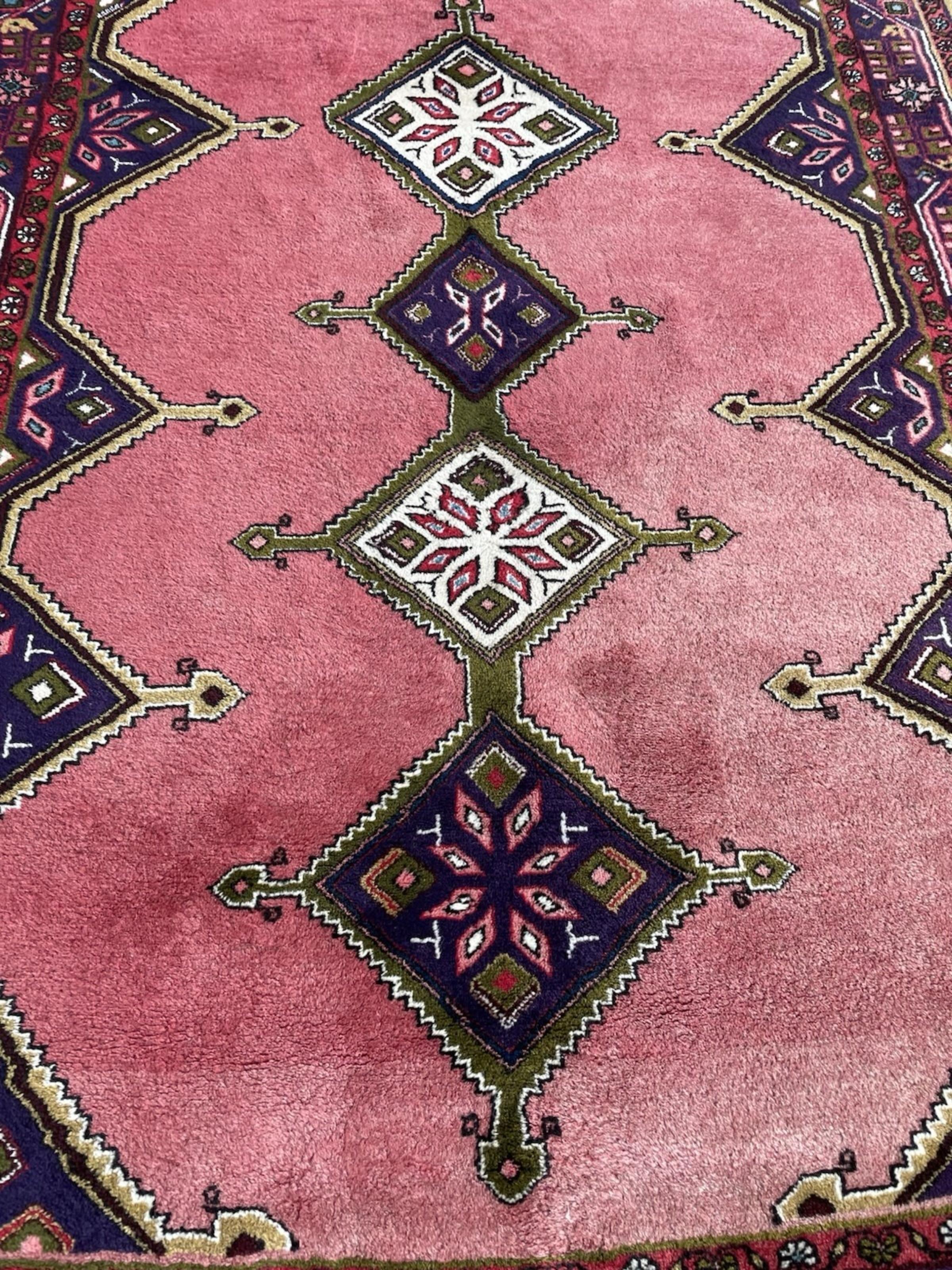 Alfombra persa hamadán vintage hecha a mano de 1,5 x 2,5 m, años 50 - 1N110 en venta 2