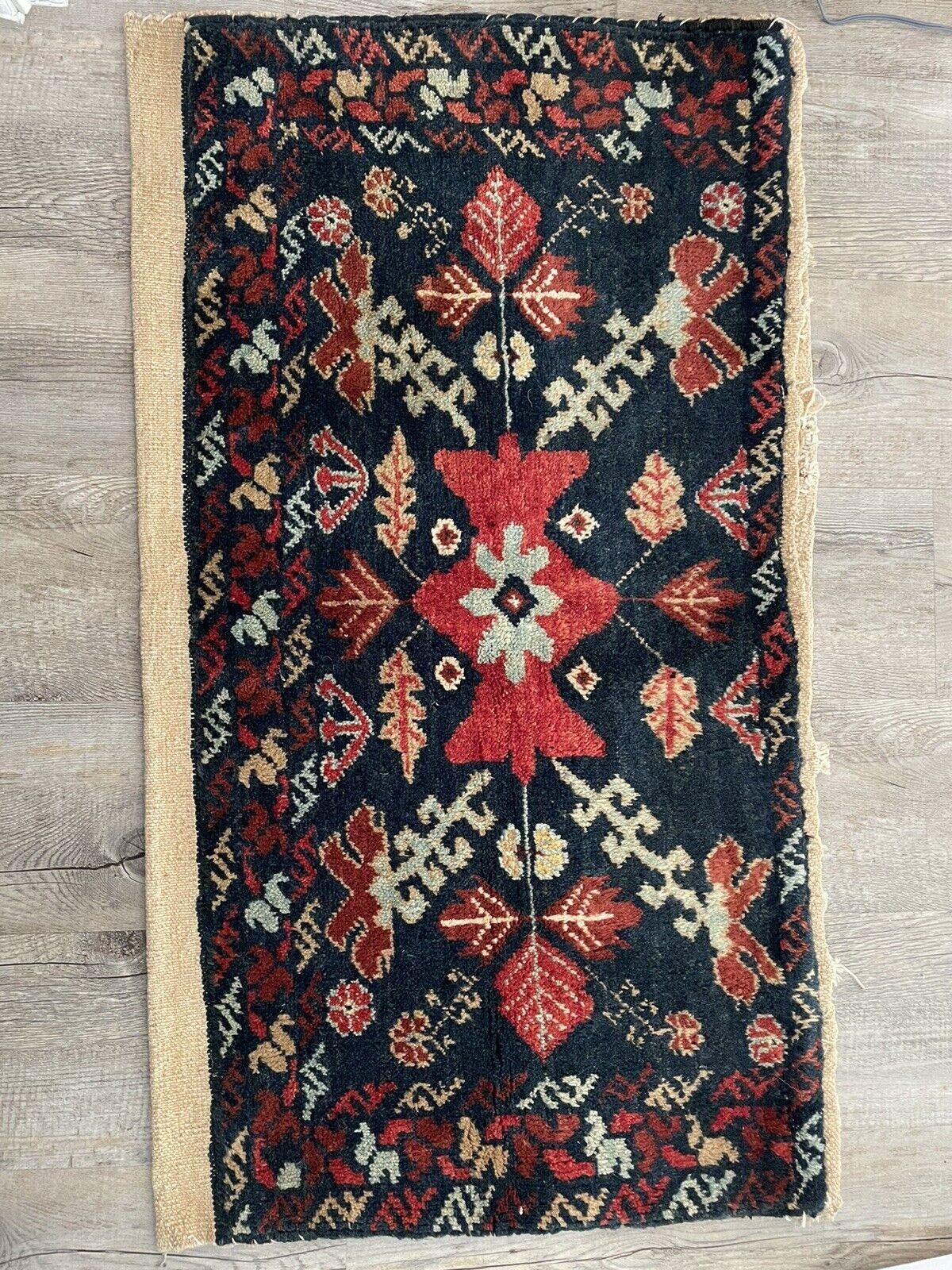 Handmade Vintage Persian Hamadan Salt Bag 1.3' x 3, 1940s - 1N08 For Sale 5