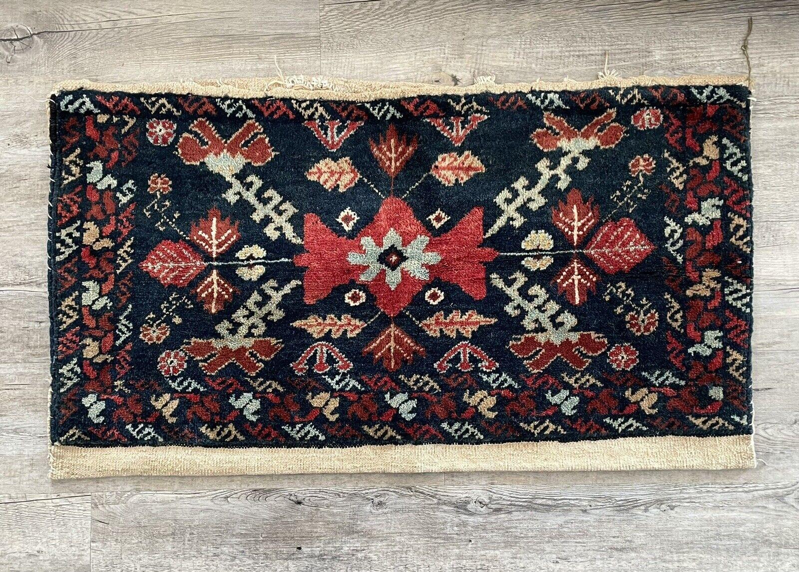 Handmade Vintage Persian Hamadan Salt Bag 1.3' x 3, 1940s - 1N08 For Sale 6