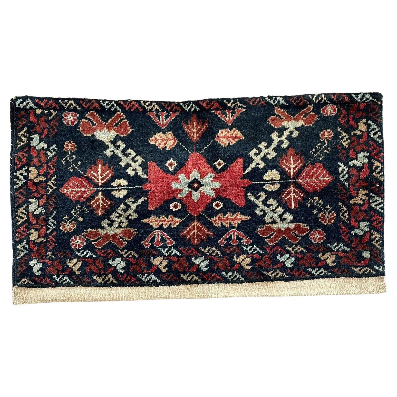 Handgefertigte persische Hamadan-Salztasche im Vintage-Stil 1.3' x 3, 1940er Jahre - 1N08 im Angebot