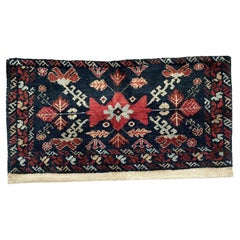 Handmade Vintage Persian Hamadan Salt Bag 1.3' x 3, 1940s - 1N08