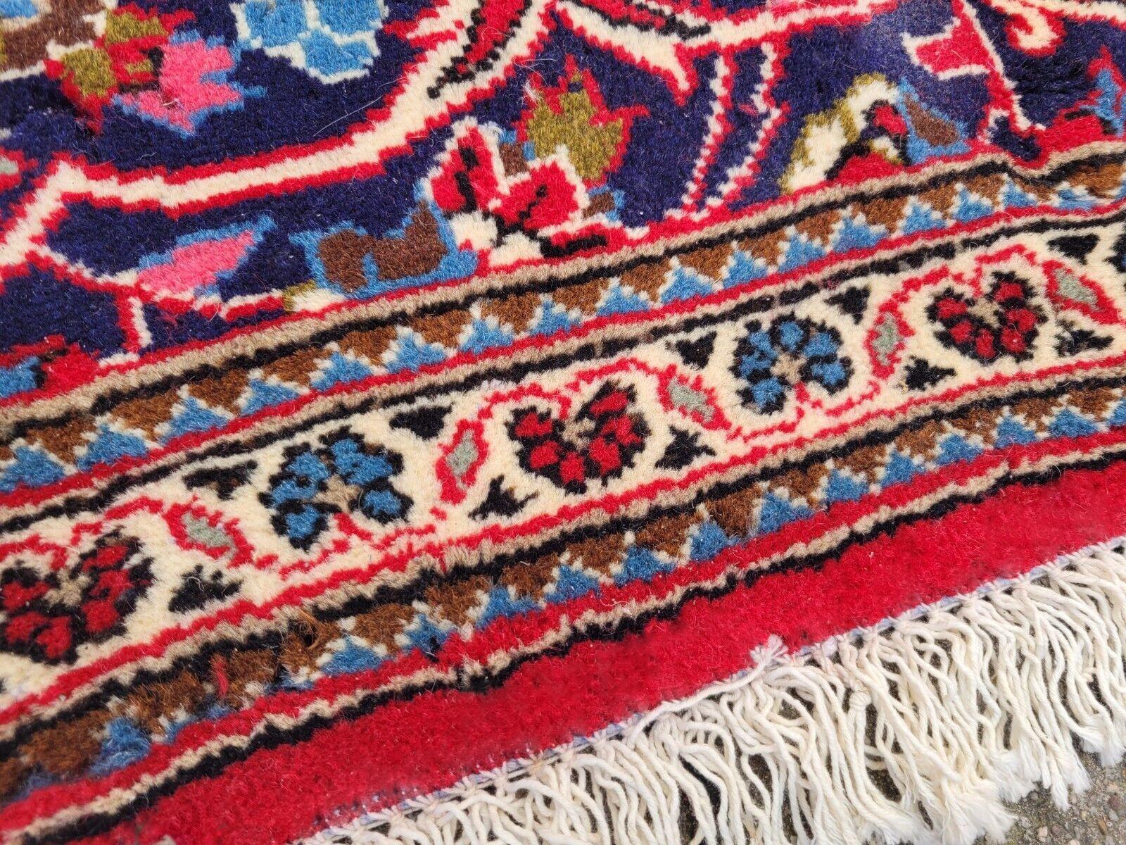 Alfombra Persa Kashan Vintage hecha a mano 8.1' x 11.4' Años 40 - 2K38 en venta 7