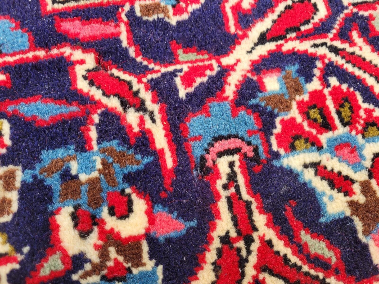 Alfombra Persa Kashan Vintage hecha a mano 8.1' x 11.4' Años 40 - 2K38 en venta 8