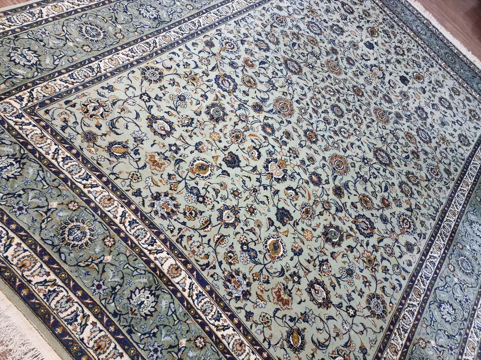 Handgefertigter alter persischer Kashan Teppich 9.8' x 11.5' 1970er Jahre - 1D204 (Handgeknüpft) im Angebot