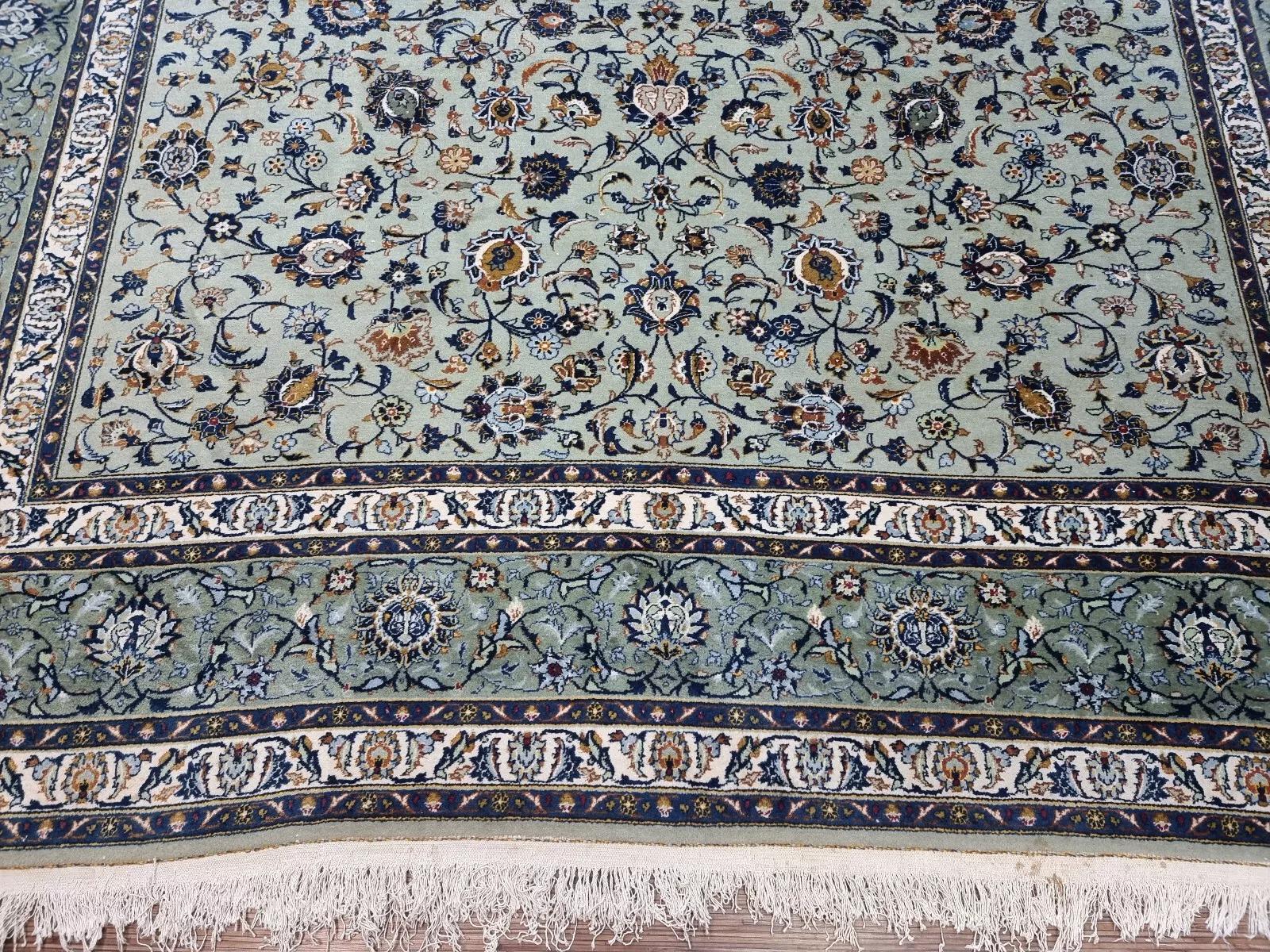 Handgefertigter alter persischer Kashan Teppich 9.8' x 11.5' 1970er Jahre - 1D204 im Angebot 3