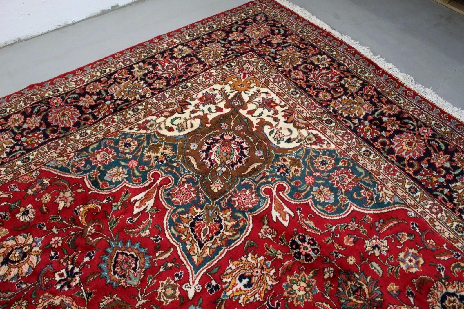 Alfombra persa kazvin vintage hecha a mano 12,4' x 20,8, años 70 - 1K05 Lana en venta