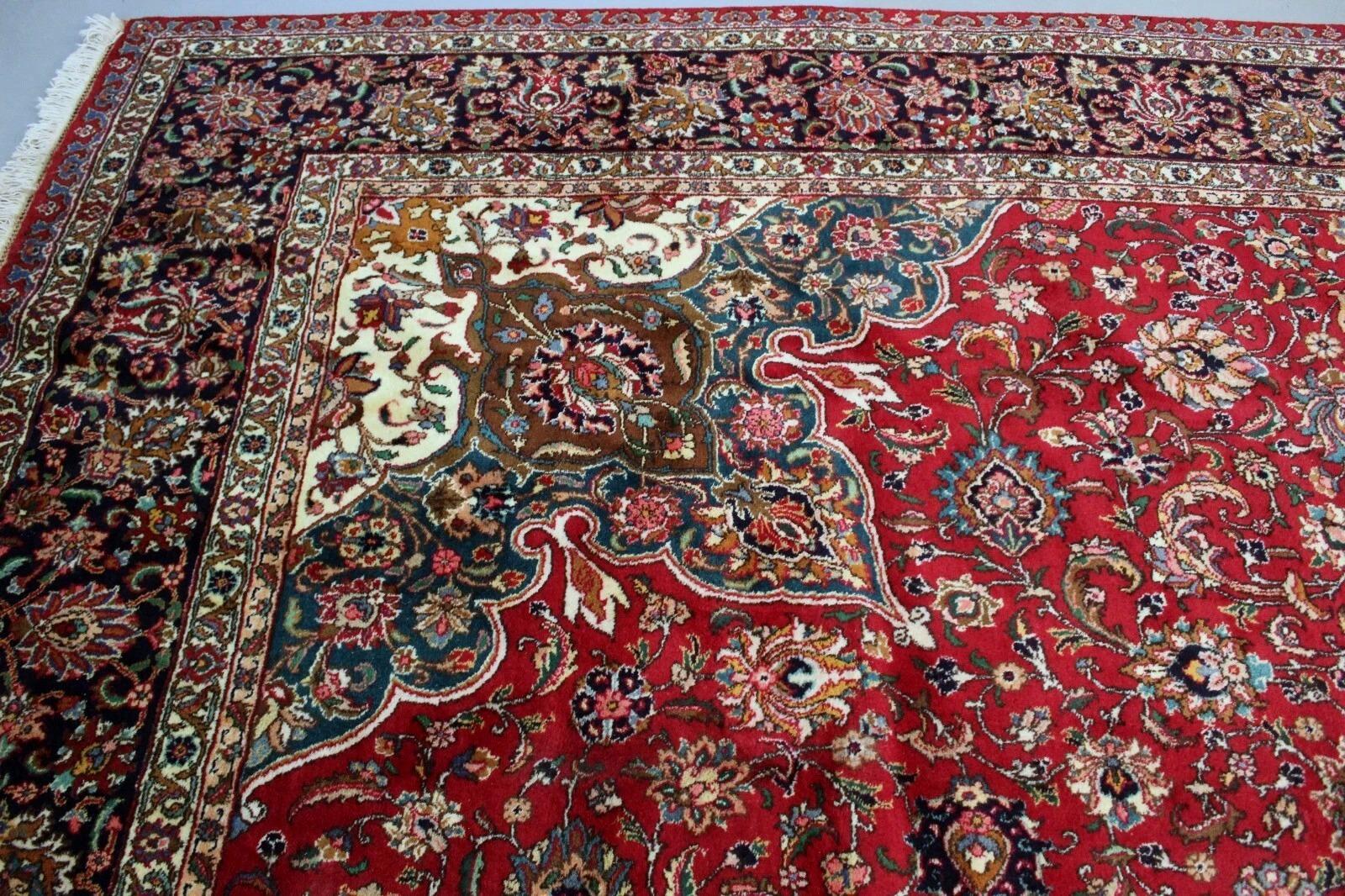 Alfombra persa kazvin vintage hecha a mano 12,4' x 20,8, años 70 - 1K05 en venta 1