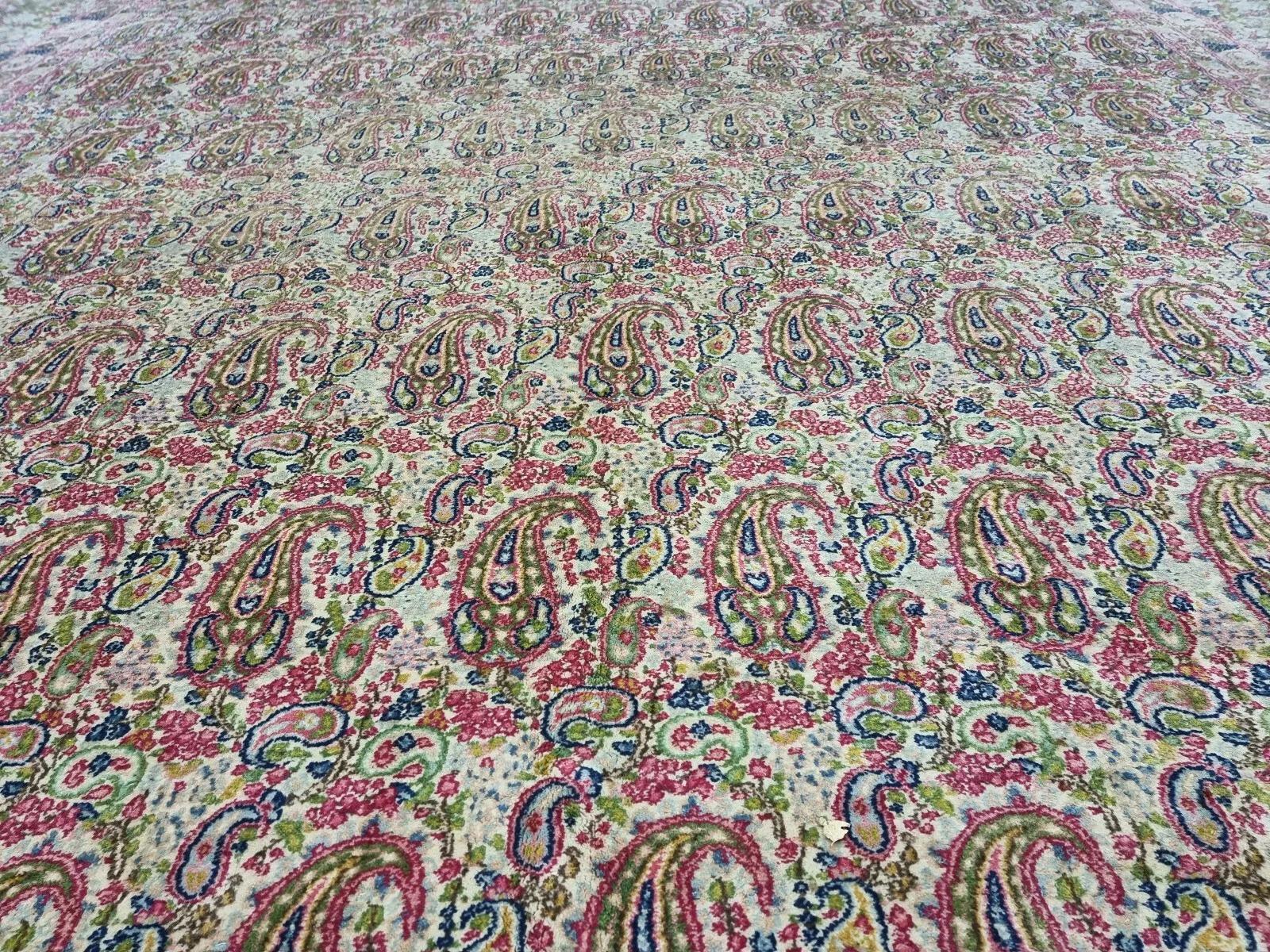 Handgefertigter persischer Kerman-Teppich im Vintage-Stil 9,8' x 13' 1930er Jahre - 1D175 im Angebot 5