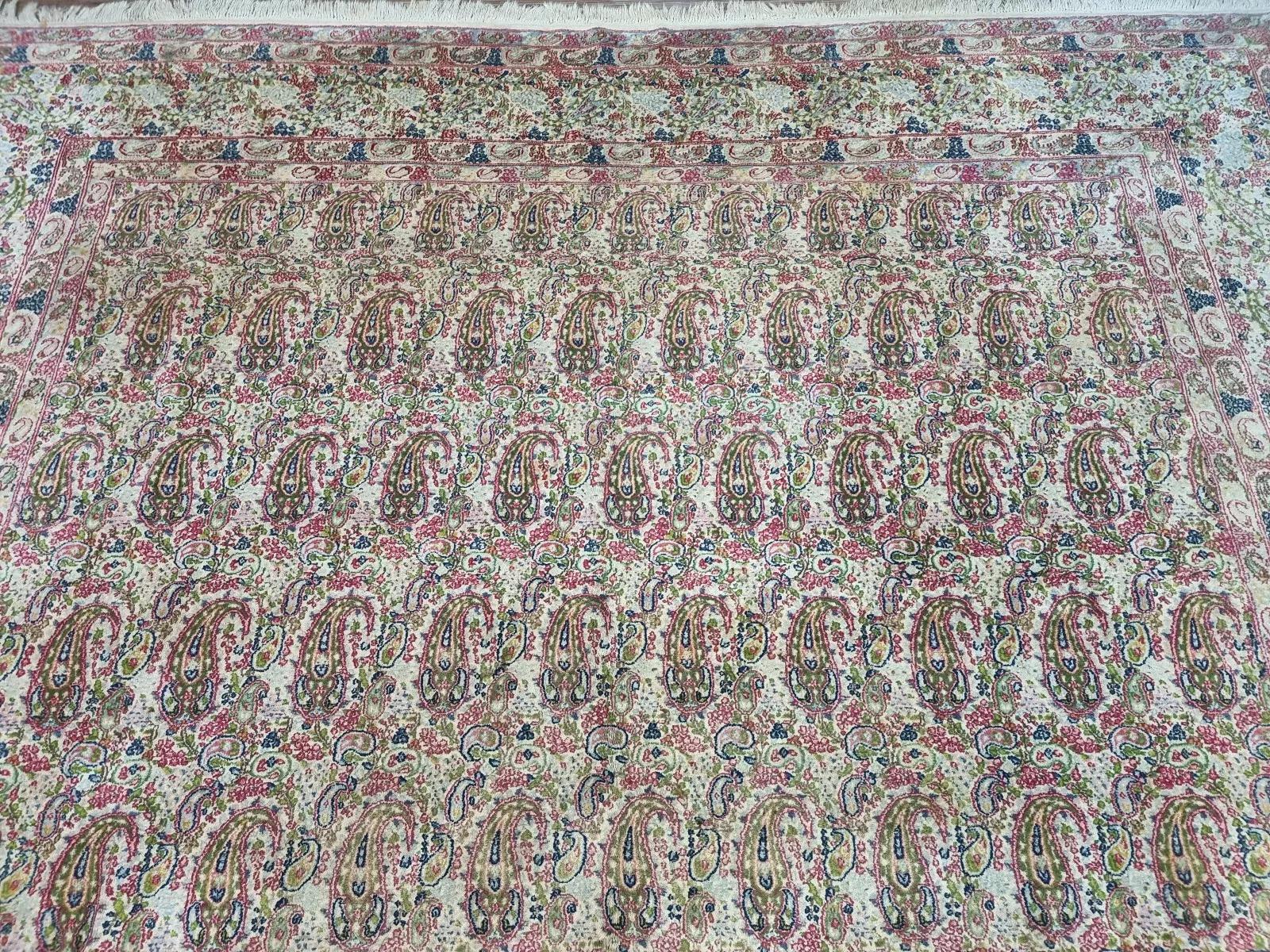 Handgefertigter persischer Kerman-Teppich im Vintage-Stil 9,8' x 13' 1930er Jahre - 1D175 (Wolle) im Angebot