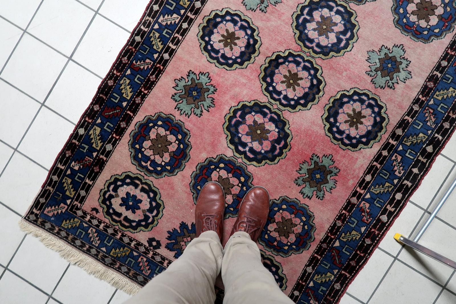 Handmade Vintage Persian Malayer Rug 3.8' x 6.2', 1950s - 1C1187 For Sale 3