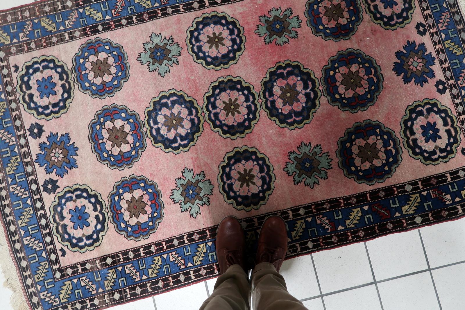 Mid-20th Century Handmade Vintage Persian Malayer Rug 3.8' x 6.2', 1950s - 1C1187 For Sale