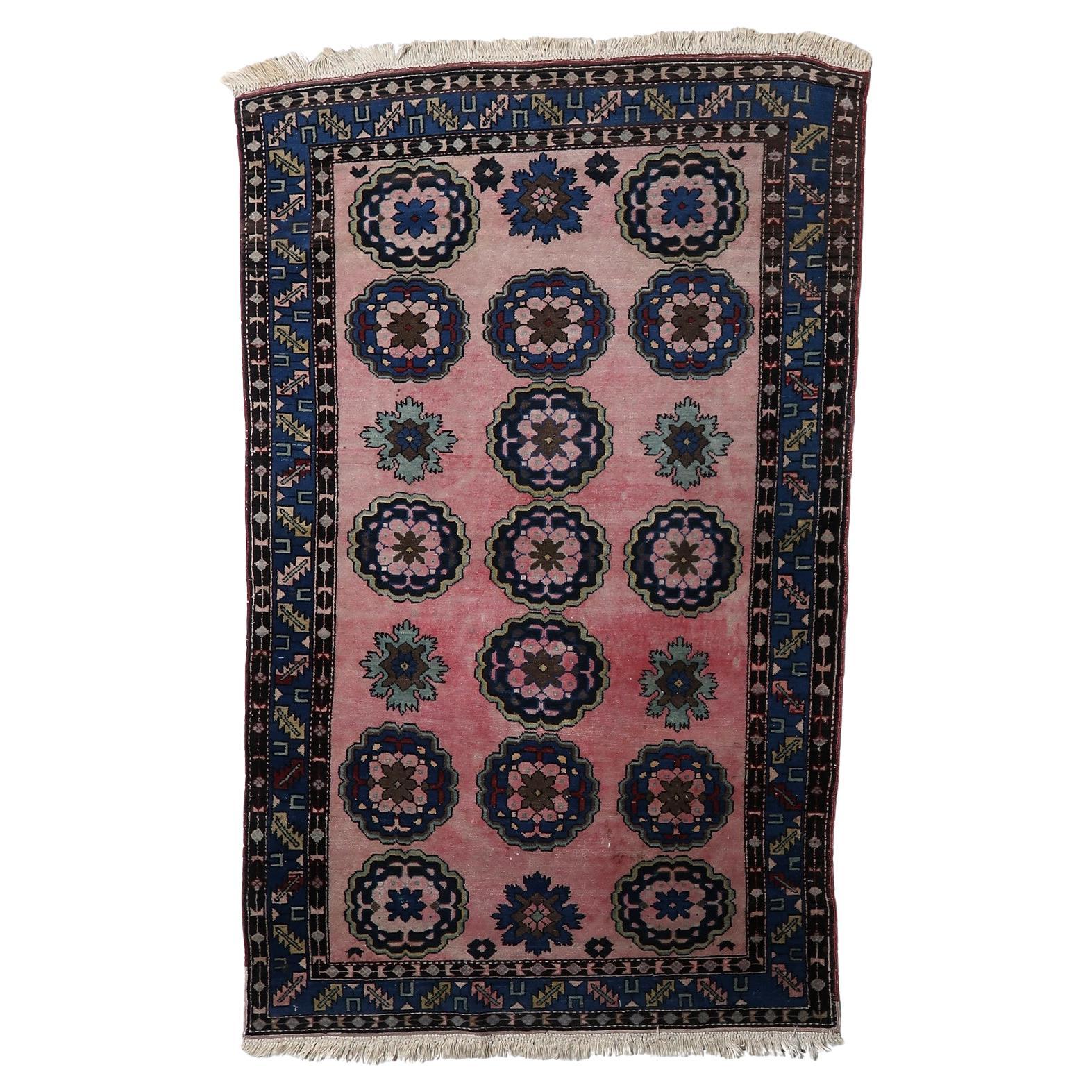 Handmade Vintage Persian Malayer Rug 3.8
x 6.2
, 1950s - 1C1187