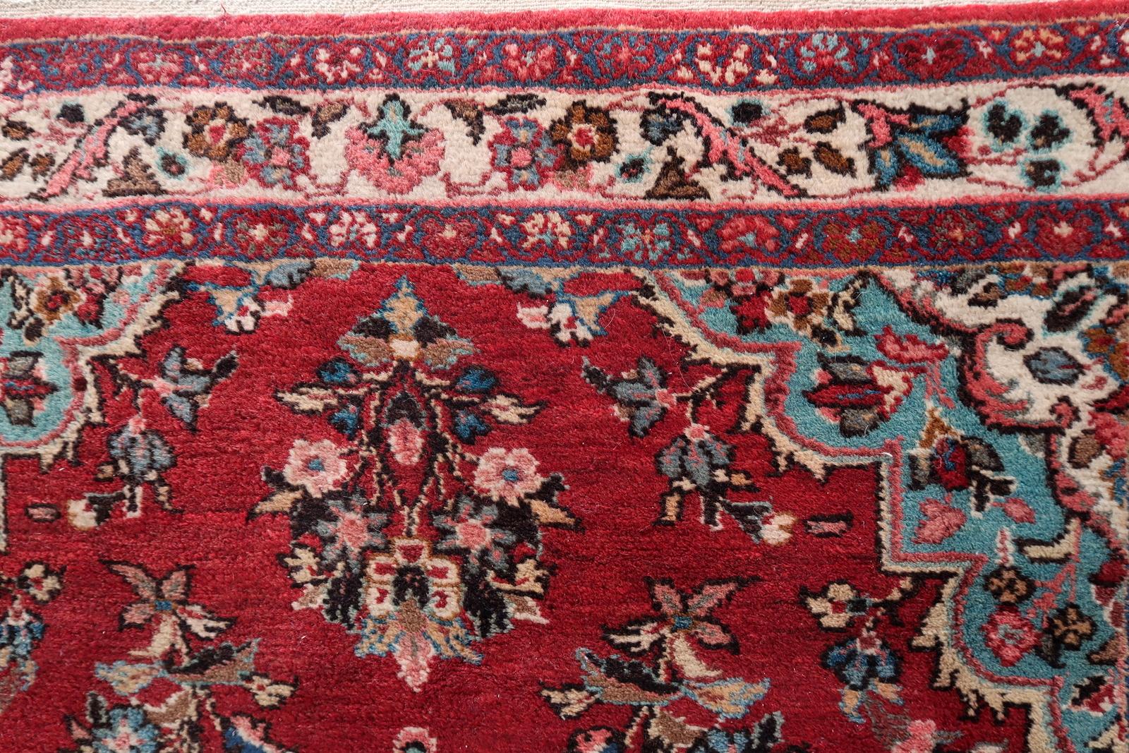 Alfombra Persa Malayer Vintage hecha a mano 4,2' x 6,4', años 50 - 1C1178 en venta 4