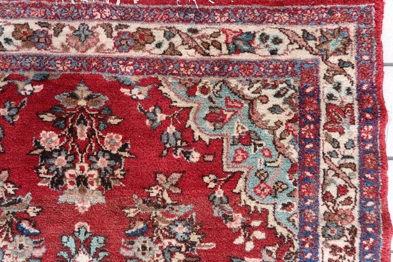 Alfombra Persa Malayer Vintage hecha a mano 4,2' x 6,4', años 50 - 1C1178 en Bueno estado para la venta en Bordeaux, FR