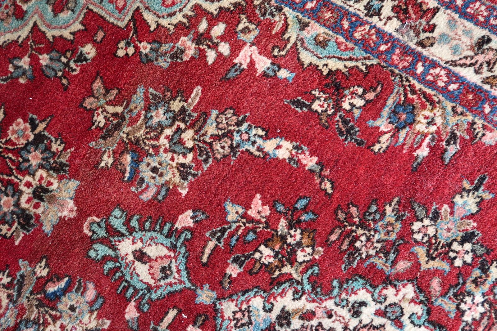 Alfombra Persa Malayer Vintage hecha a mano 4,2' x 6,4', años 50 - 1C1178 mediados del siglo XX en venta