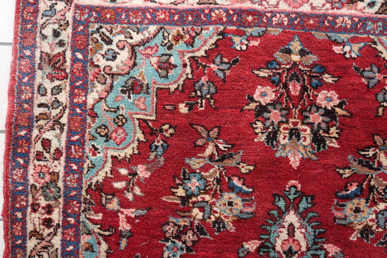 Alfombra Persa Malayer Vintage hecha a mano 4,2' x 6,4', años 50 - 1C1178 en venta 3