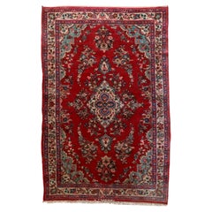 Handgefertigter persischer Malayer-Teppich im Vintage-Stil 4.2' x 6,4', 1950er Jahre - 1C1178