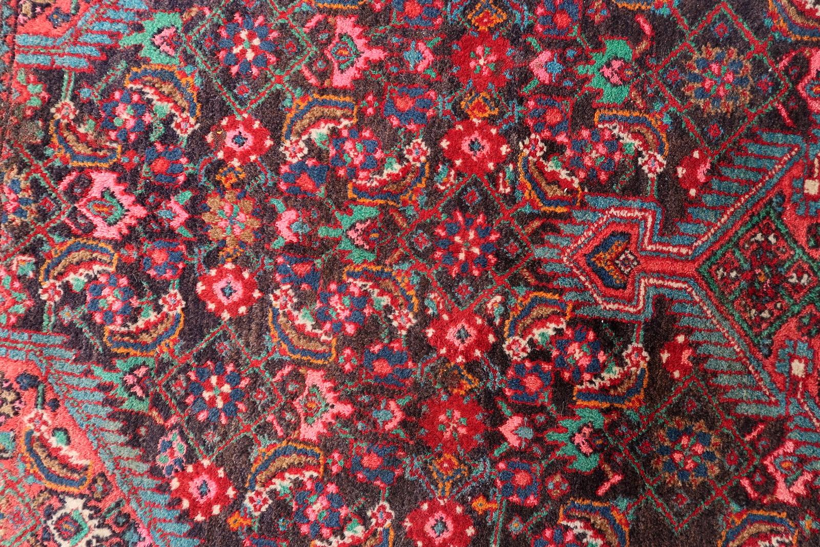 Handgefertigte Vintage Persisch Malayer Teppich 4,2' x 7,1' 1960er Jahre - 1С1171 im Angebot 5