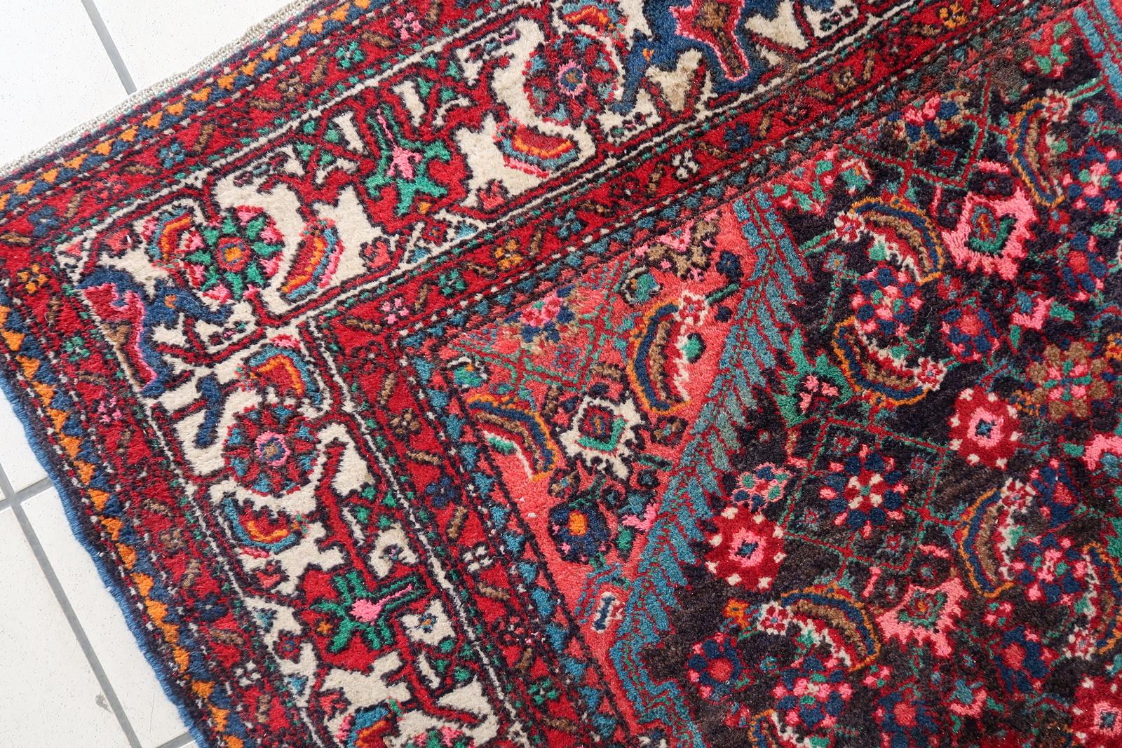 Handgefertigte Vintage Persisch Malayer Teppich 4,2' x 7,1' 1960er Jahre - 1С1171 im Angebot 6
