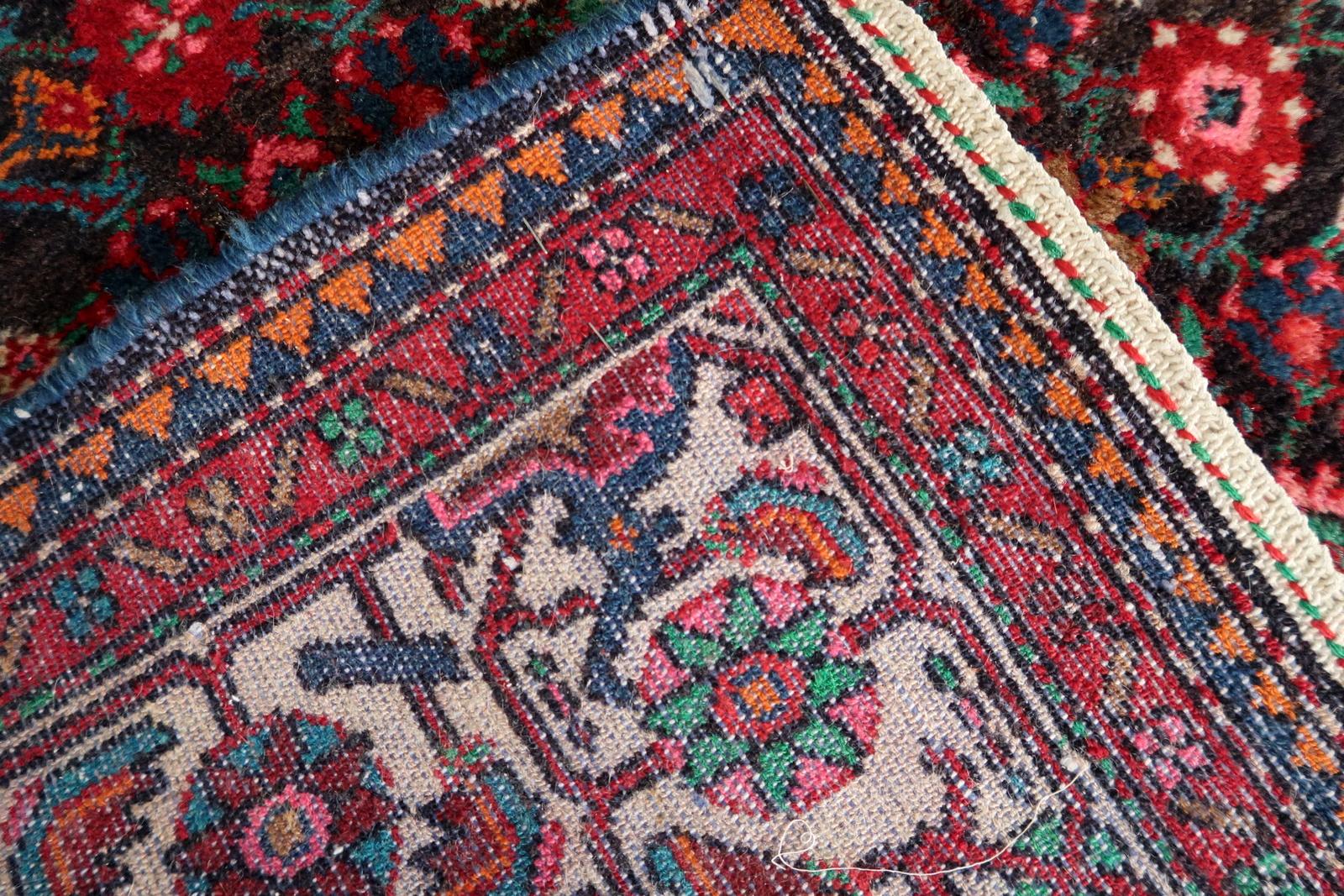 Handgefertigte Vintage Persisch Malayer Teppich 4,2' x 7,1' 1960er Jahre - 1С1171 im Angebot 9