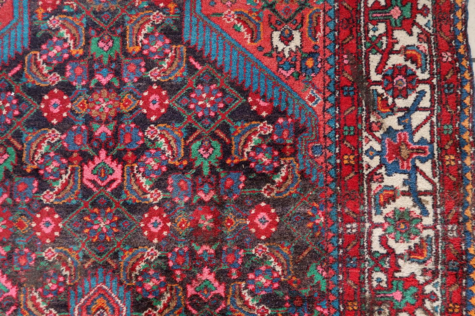 Handgefertigte Vintage Persisch Malayer Teppich 4,2' x 7,1' 1960er Jahre - 1С1171 (Mitte des 20. Jahrhunderts) im Angebot