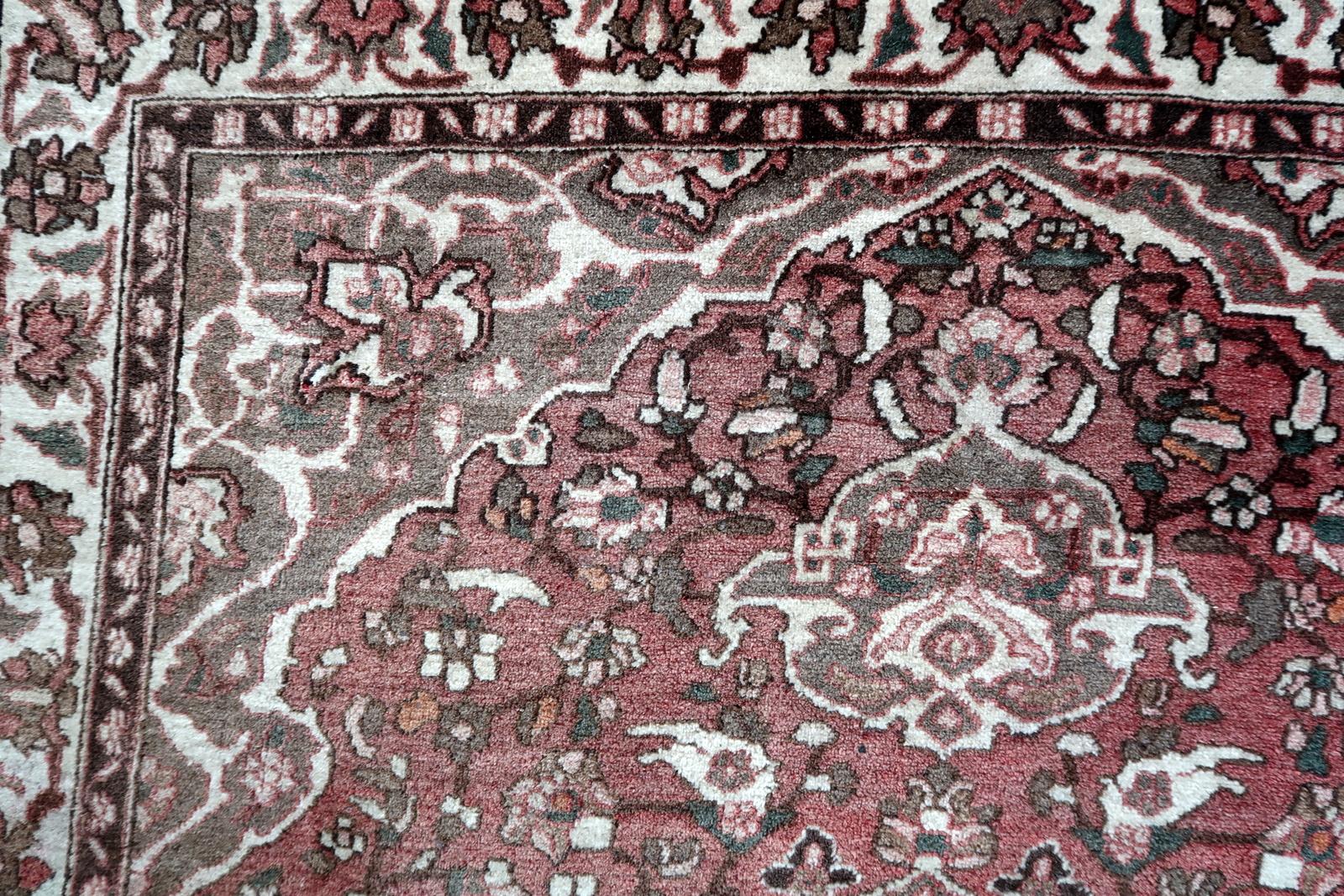 Tapis vintage persan Malayer fait main 4.7' x 6.5' 1960s - 1С1173 en vente 4