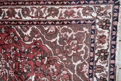 Handmade Vintage Persian Malayer Rug 4.7' x 6.5' 1960s - 1С1173