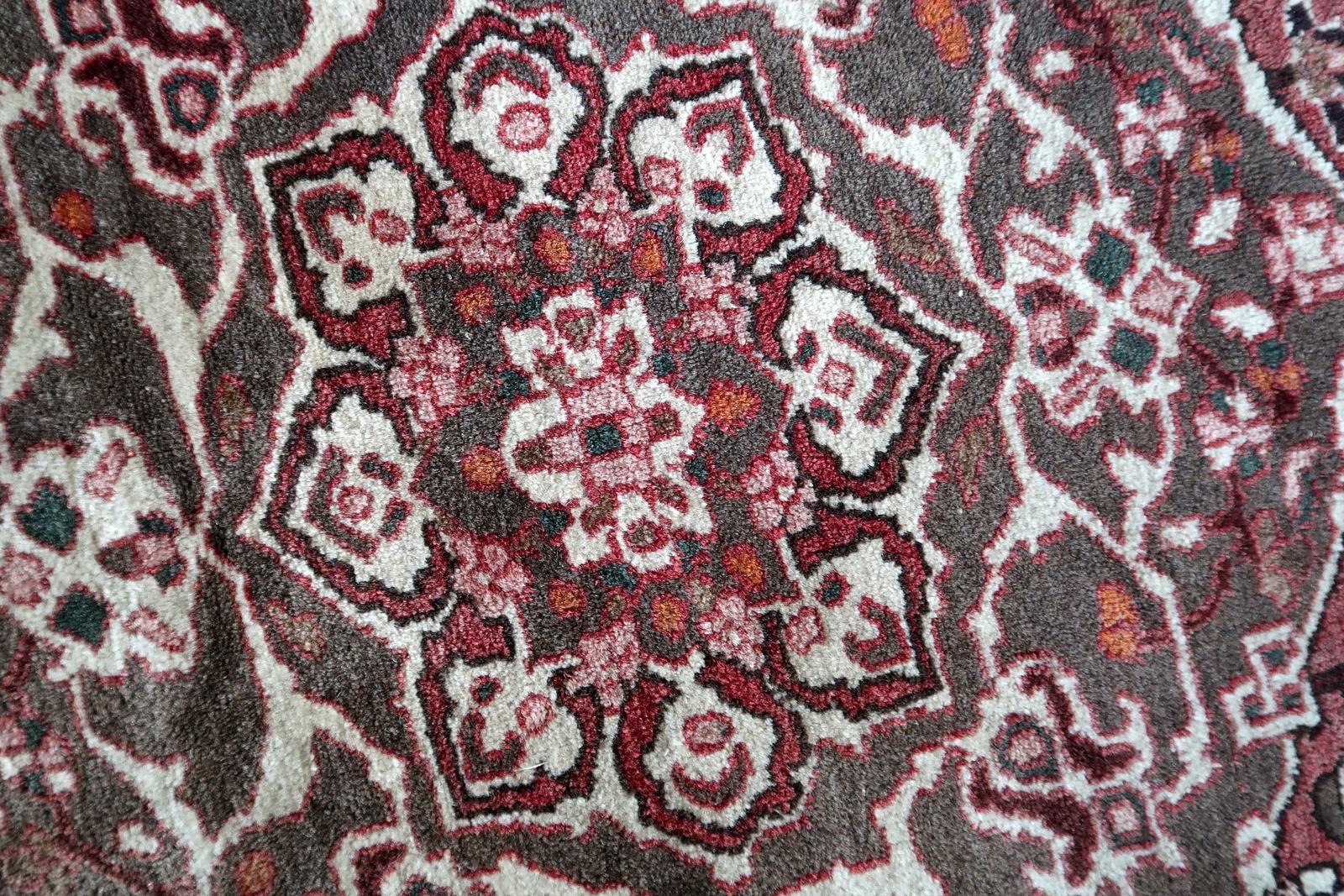 Tapis vintage persan Malayer fait main 4.7' x 6.5' 1960s - 1С1173 en vente 1