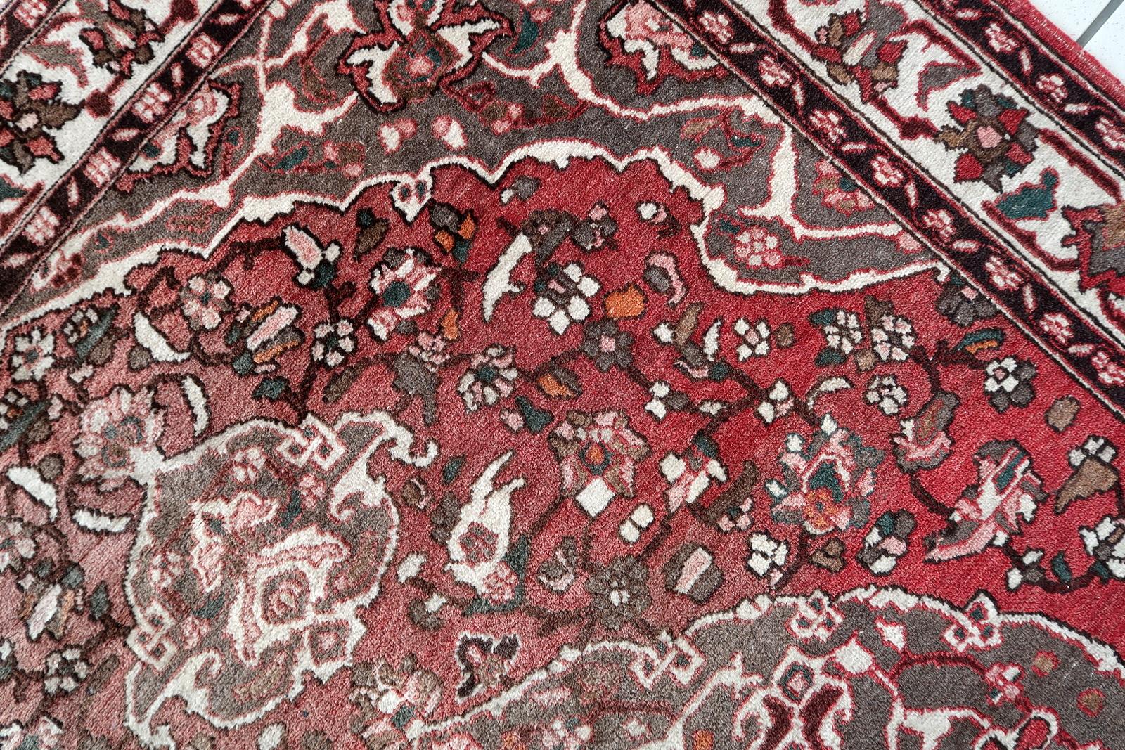 Tapis vintage persan Malayer fait main 4.7' x 6.5' 1960s - 1С1173 en vente 3