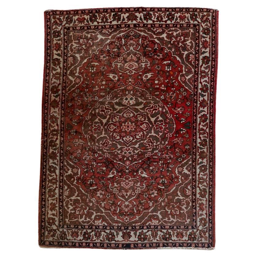 Handgefertigte Vintage Persisch Malayer Teppich 4,7' x 6,5' 1960er Jahre - 1С1173
