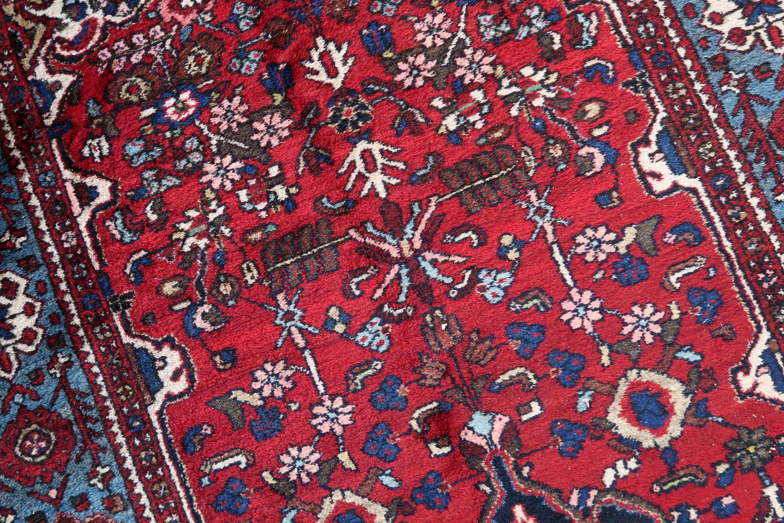 Handmade Vintage Persian Malayer Rug 5.4' x 10.6', 1960s - 1C1140 For Sale 4