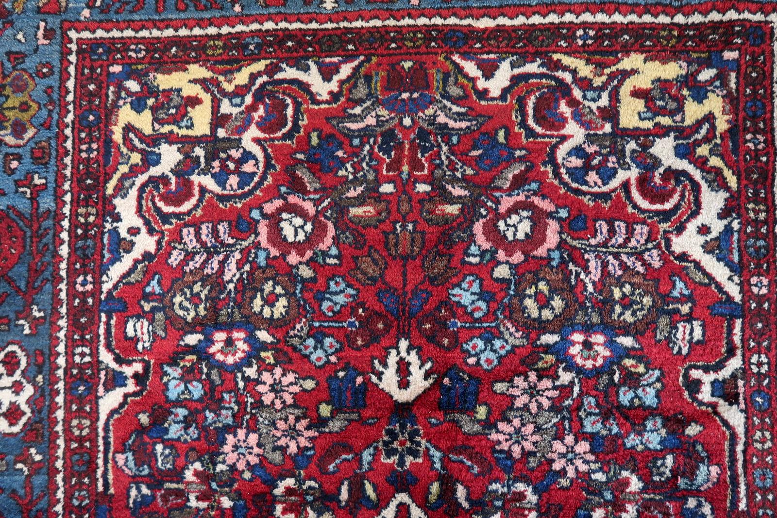 Wool Handmade Vintage Persian Malayer Rug 5.4' x 10.6', 1960s - 1C1140 For Sale
