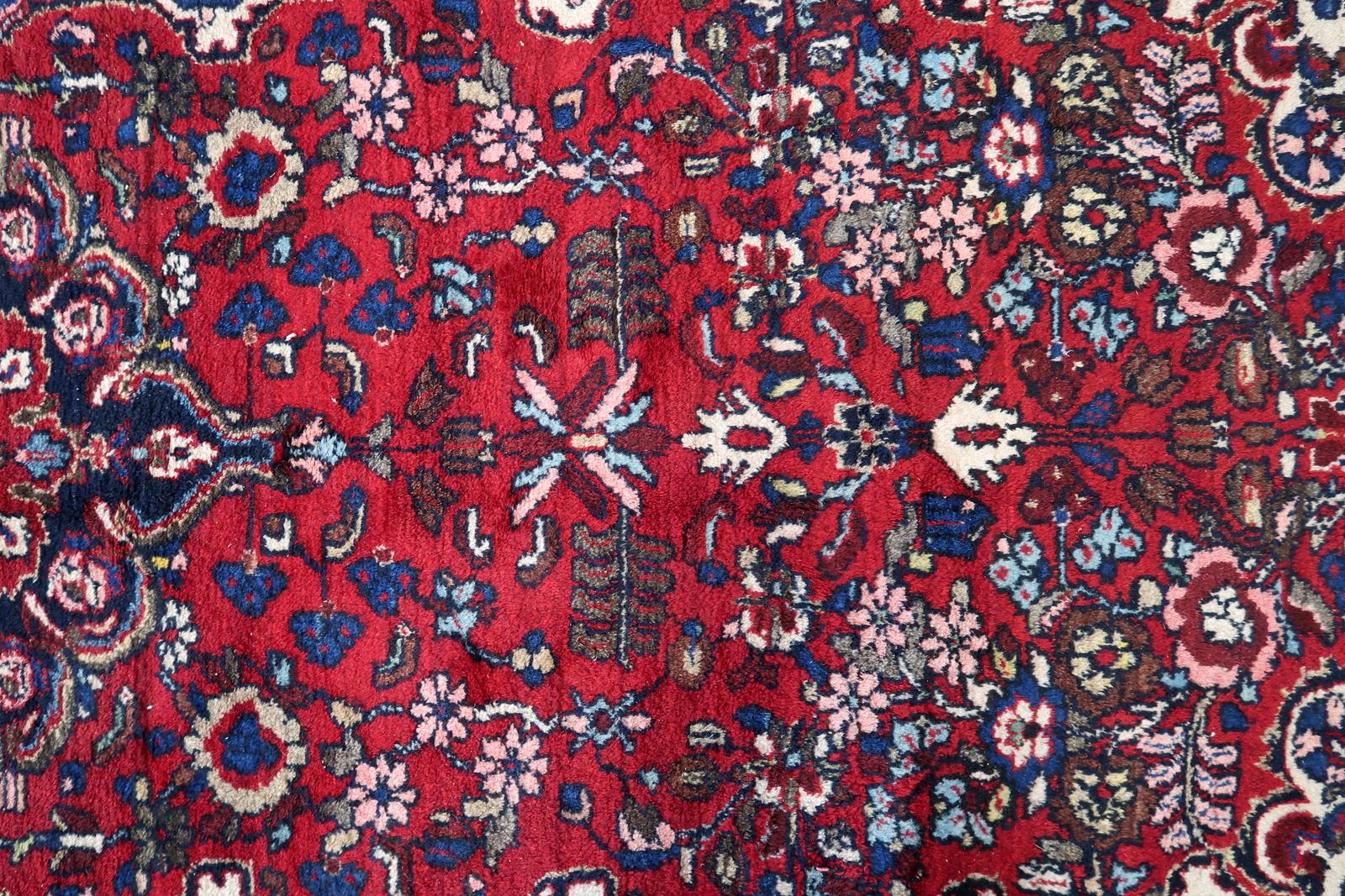 Handmade Vintage Persian Malayer Rug 5.4' x 10.6', 1960s - 1C1140 For Sale 2