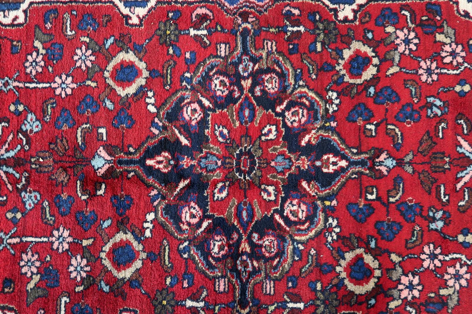 Handmade Vintage Persian Malayer Rug 5.4' x 10.6', 1960s - 1C1140 For Sale 3