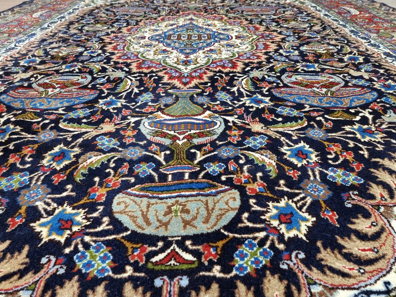 Handgefertigter persischer Mashad-Teppich 8,1' x 11,5' 1960er Jahre - 1D203 im Angebot 5
