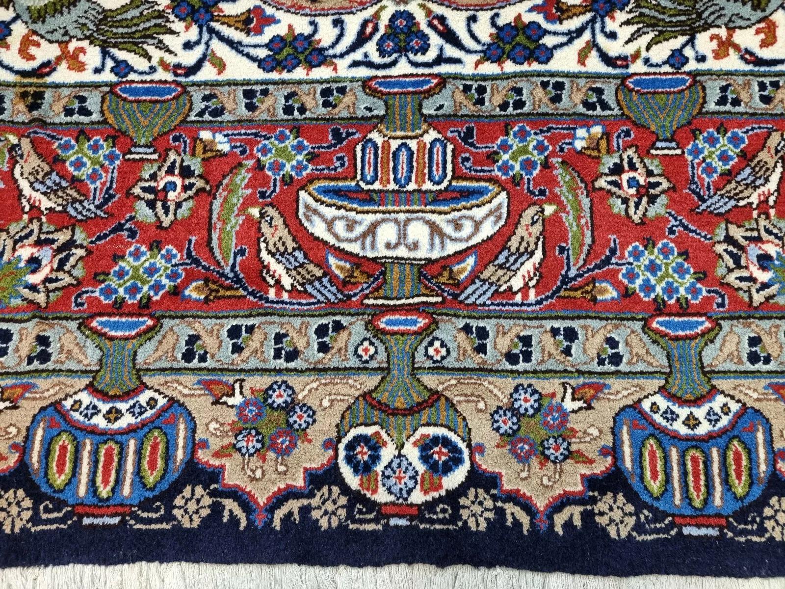 Handgefertigter persischer Mashad-Teppich 8,1' x 11,5' 1960er Jahre - 1D203 im Angebot 1