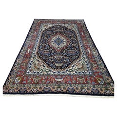 Alfombra Persa Mashad Vintage hecha a mano 8.1' x 11.5' años 60 - 1D203