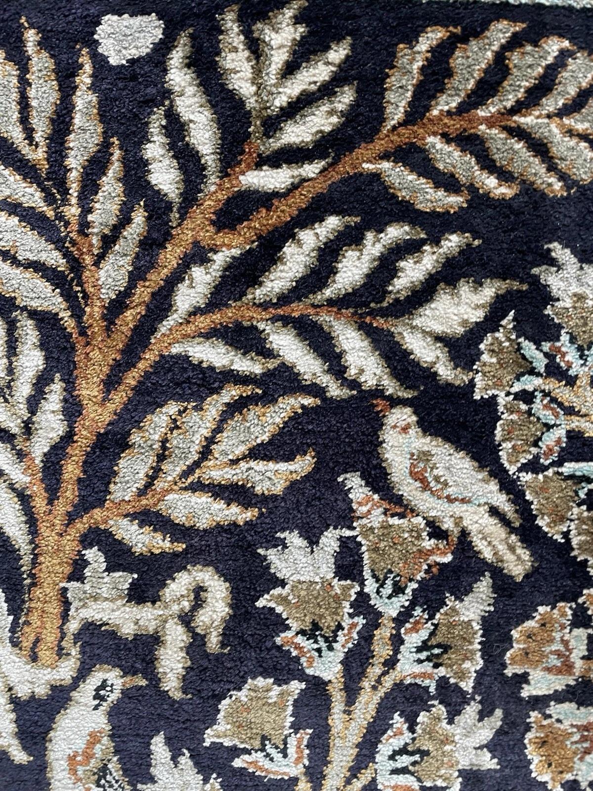 Soie Tapis de soie Qum persan vintage fait main 2.4' x 4', 1970 - 1N97 en vente