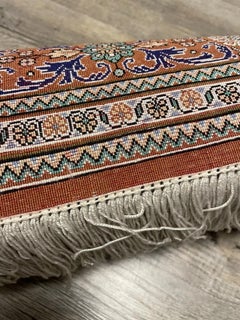 Handmade Vintage Persian Qum Silk Rug 2.6' x 3.7', 1950s - 1N49