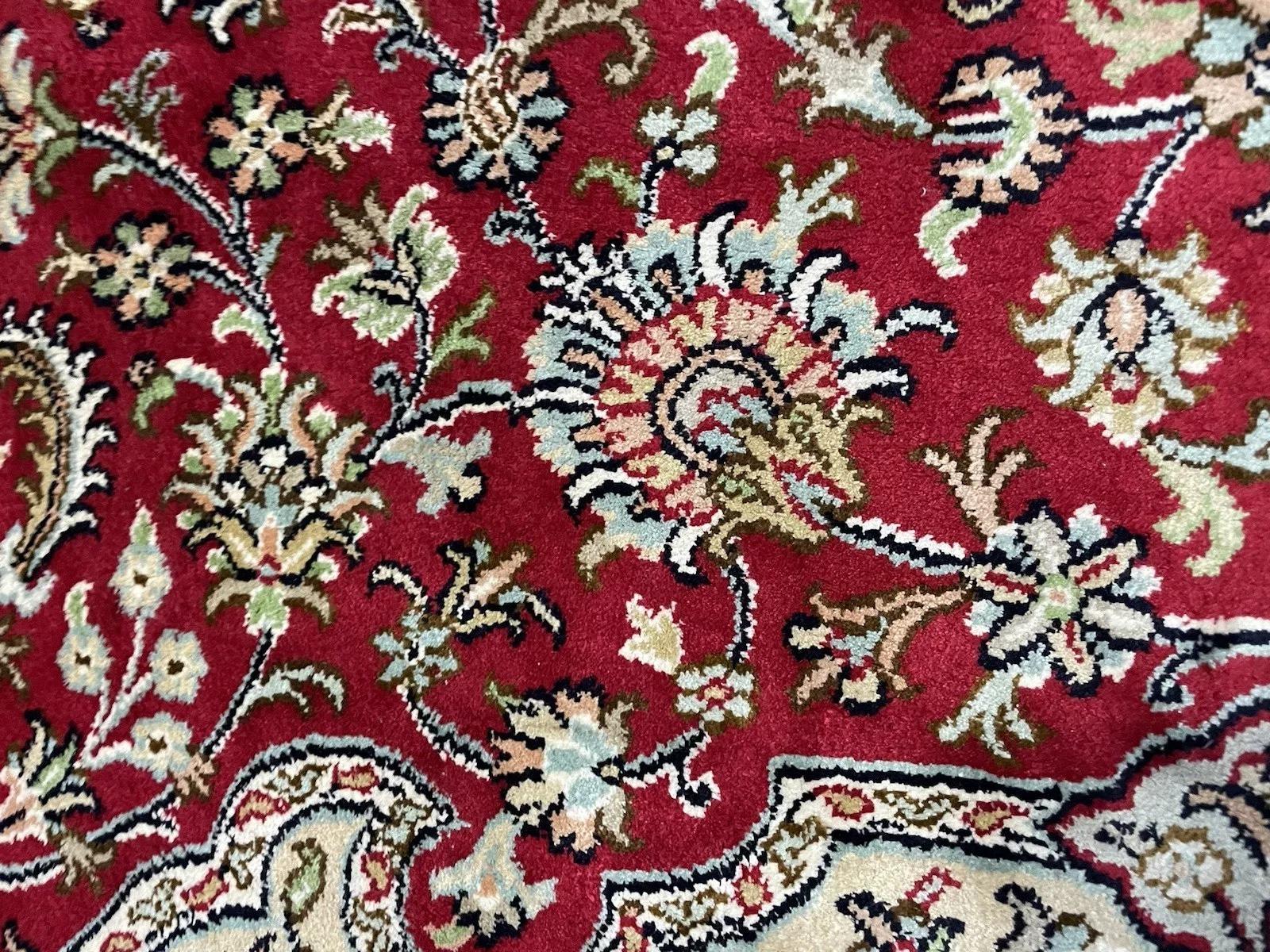Alfombra Qum de seda persa vintage hecha a mano 5' x 7.3' años 70 - 1N76 en Bueno estado para la venta en Bordeaux, FR