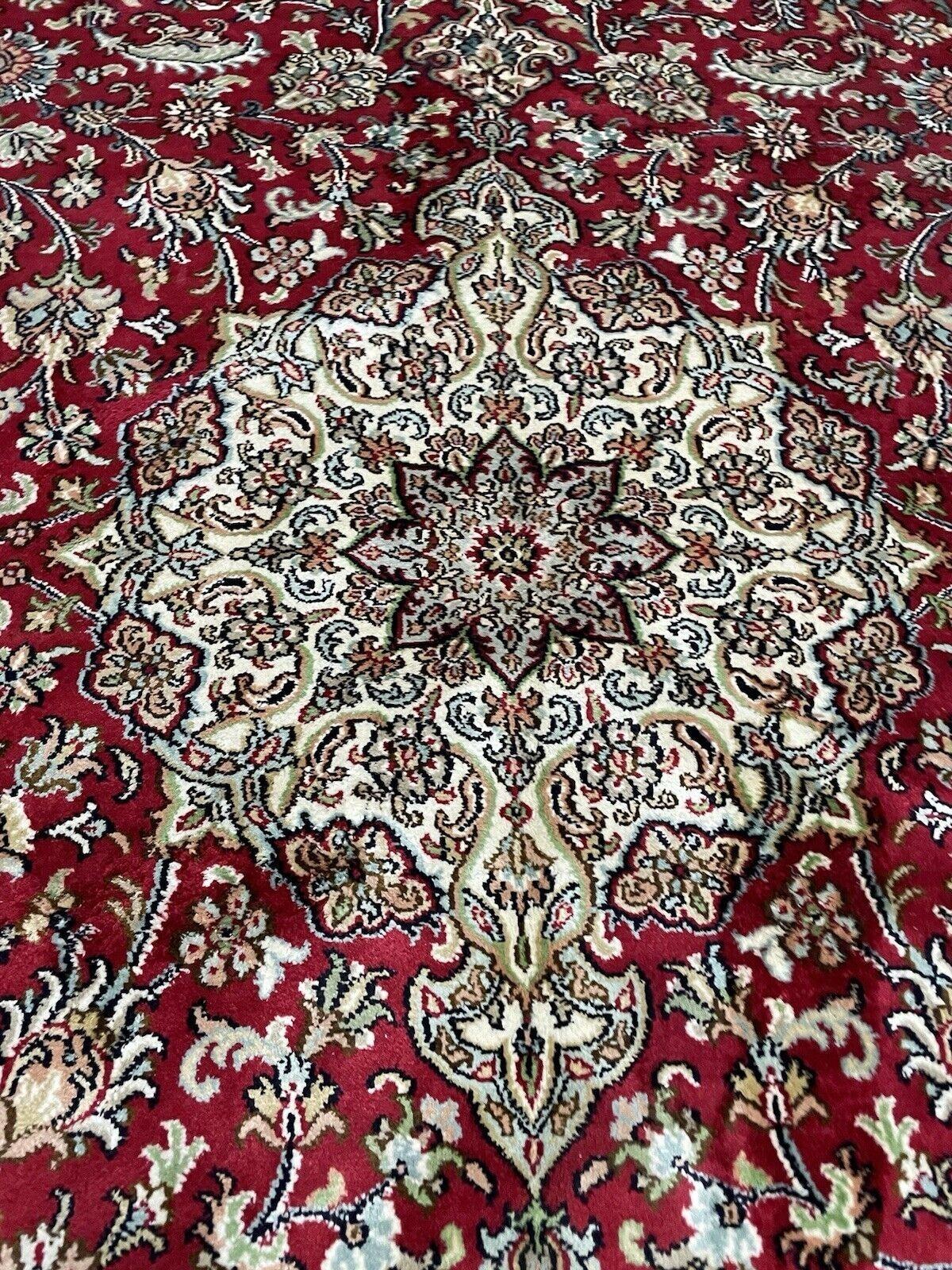 Alfombra Qum de seda persa vintage hecha a mano 5' x 7.3' años 70 - 1N76 en venta 2