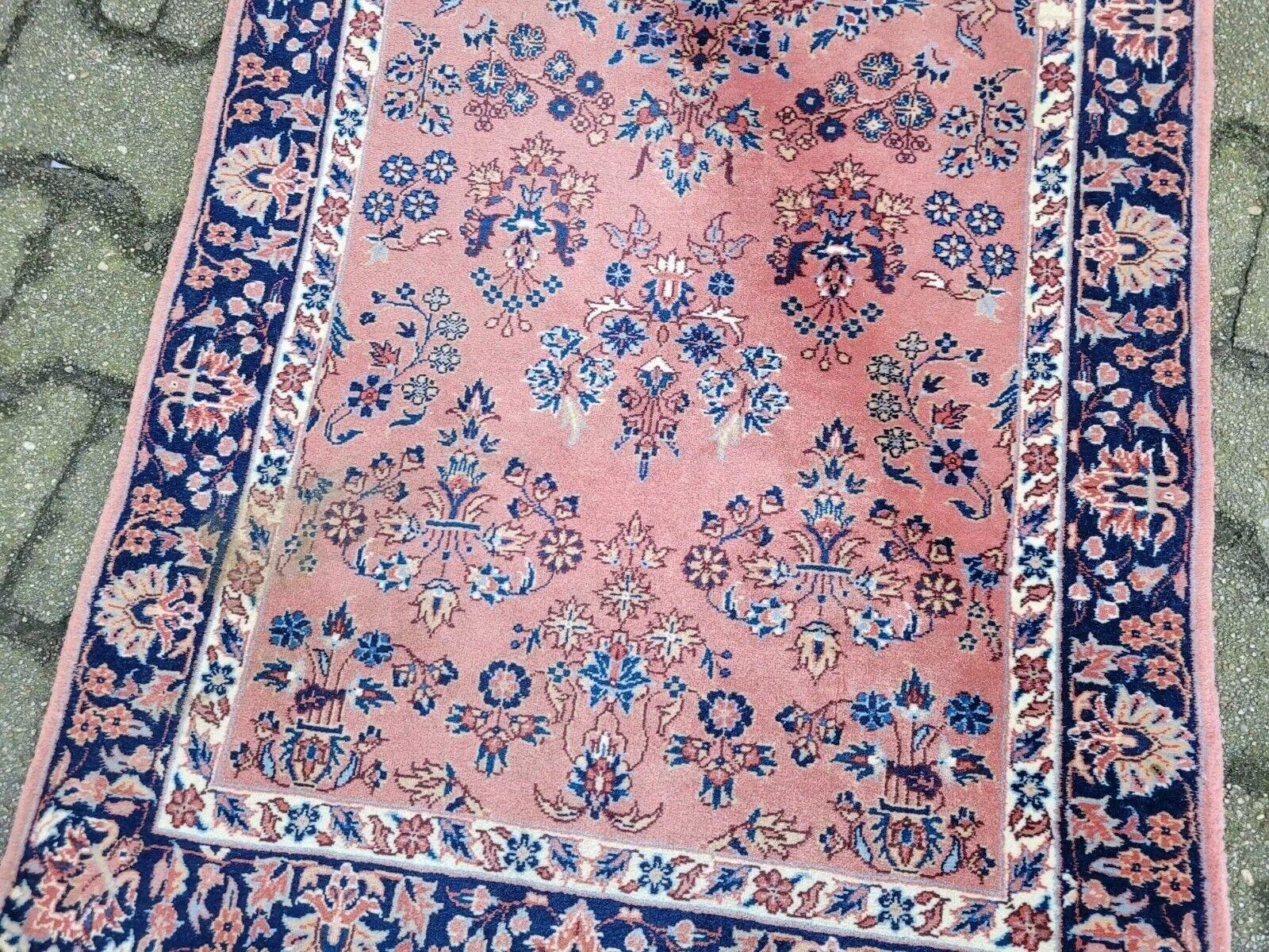 Wool Handmade Vintage Persian Sparta Rug 2.3' x 4.6' 1970s - 2K52 For Sale