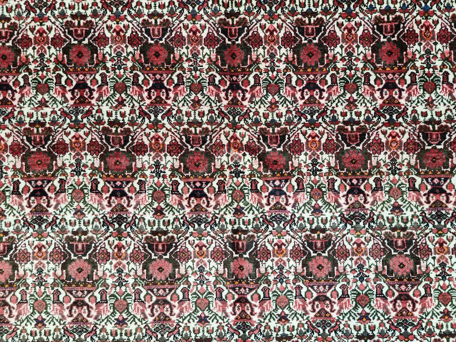Handgefertigter Afshar-Teppich im persischen Stil im Vintage-Stil 4,9' x 6,5', 1950er Jahre - 1D97 (Wolle) im Angebot