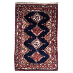 Handmade Vintage Persian Style Afshar Rug 6.4' x 9.9', 1950s - 1C1116