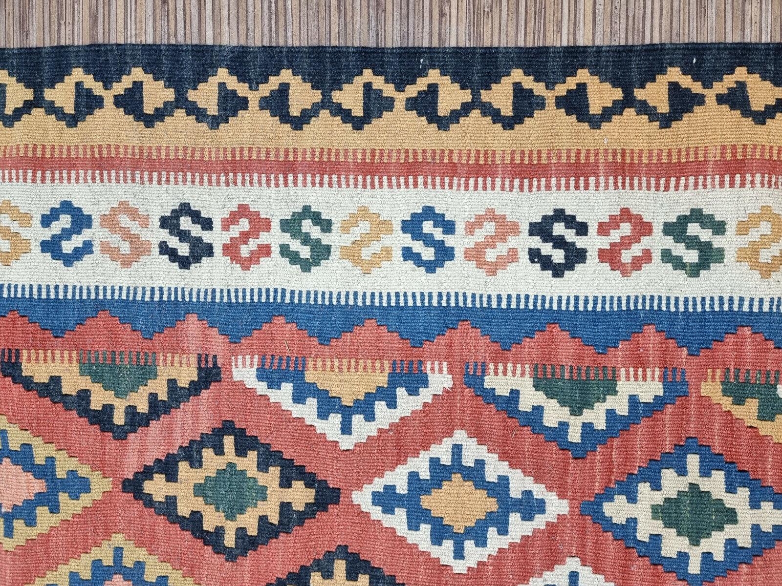 Handgefertigte Vintage Persian Style Ardabil Kilim Teppich 4,9' x 7,2', 1970er Jahre - 1D91 im Angebot 4