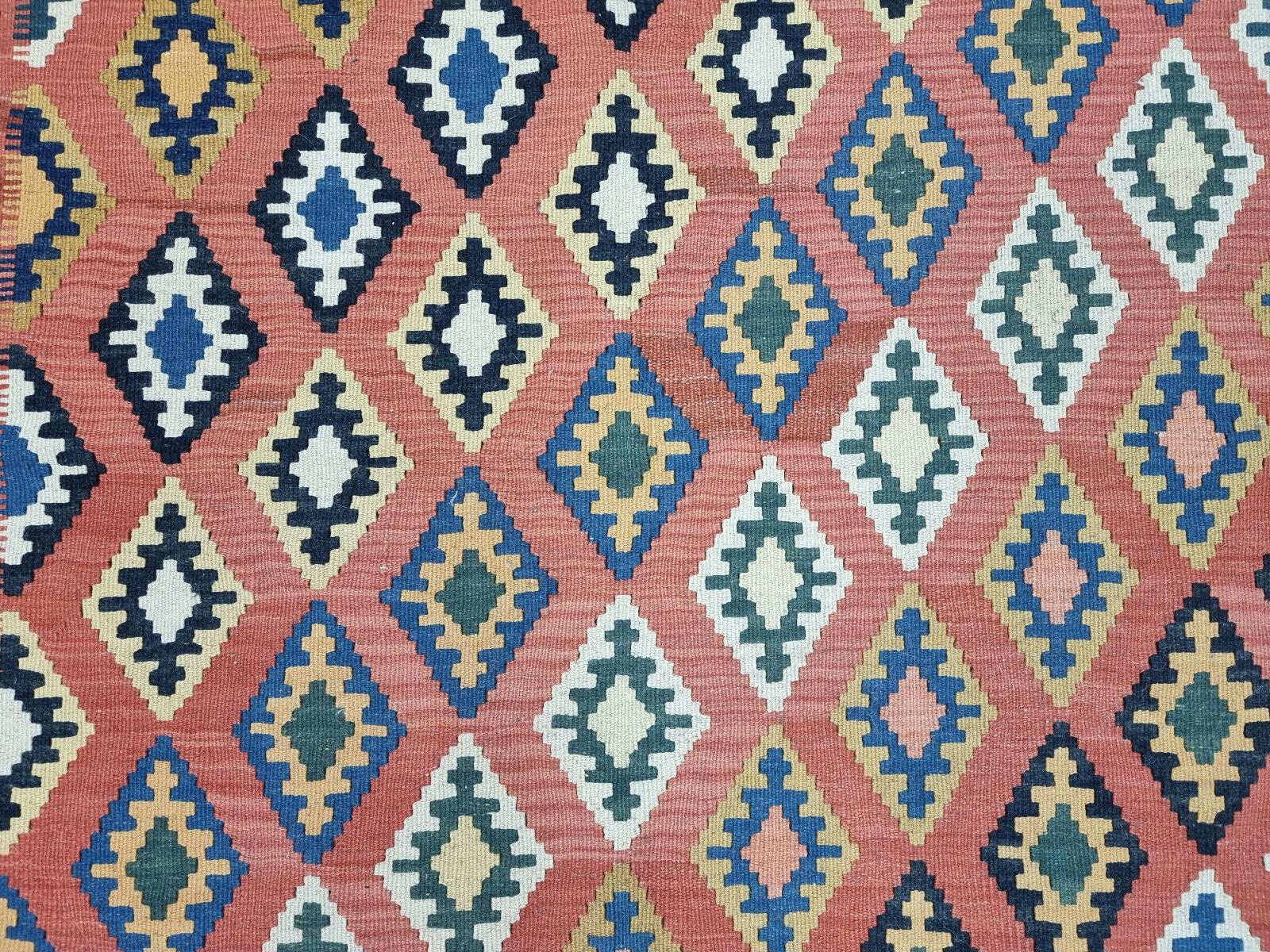 Handgefertigte Vintage Persian Style Ardabil Kilim Teppich 4,9' x 7,2', 1970er Jahre - 1D91 (Wolle) im Angebot