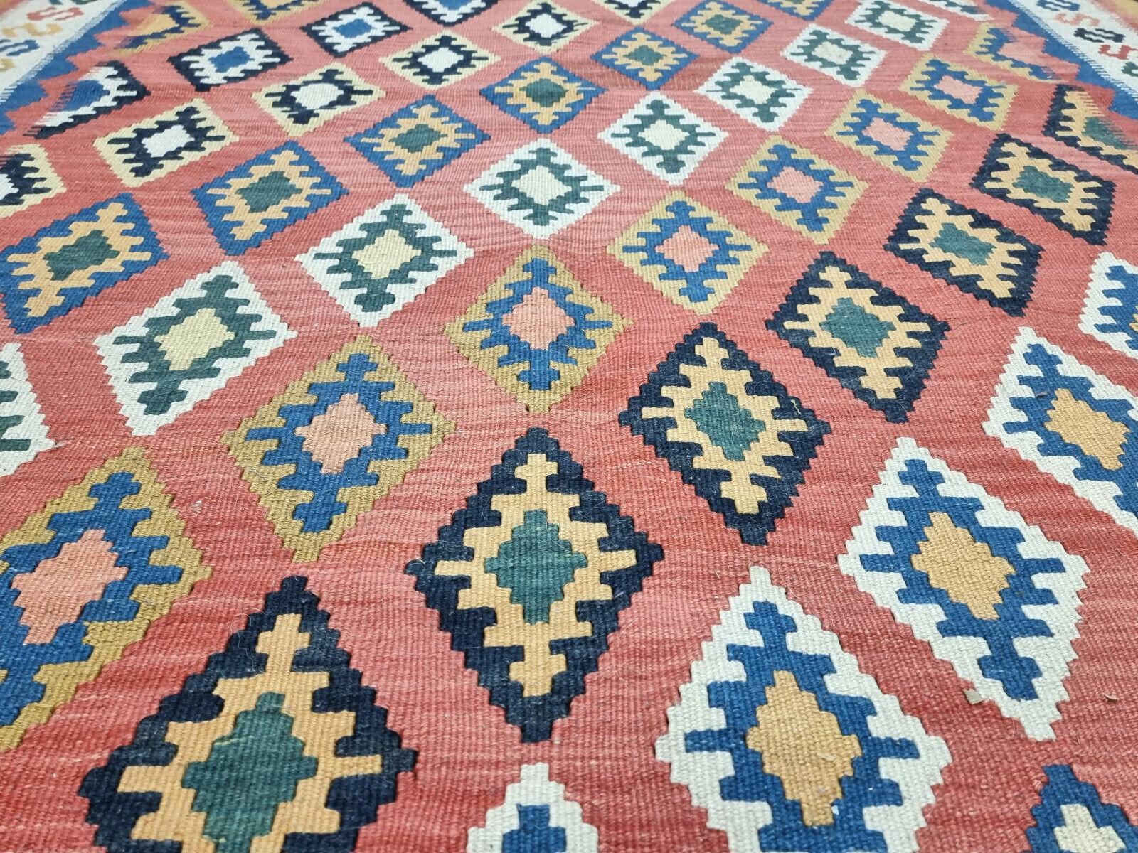 Handgefertigte Vintage Persian Style Ardabil Kilim Teppich 4,9' x 7,2', 1970er Jahre - 1D91 im Angebot 3
