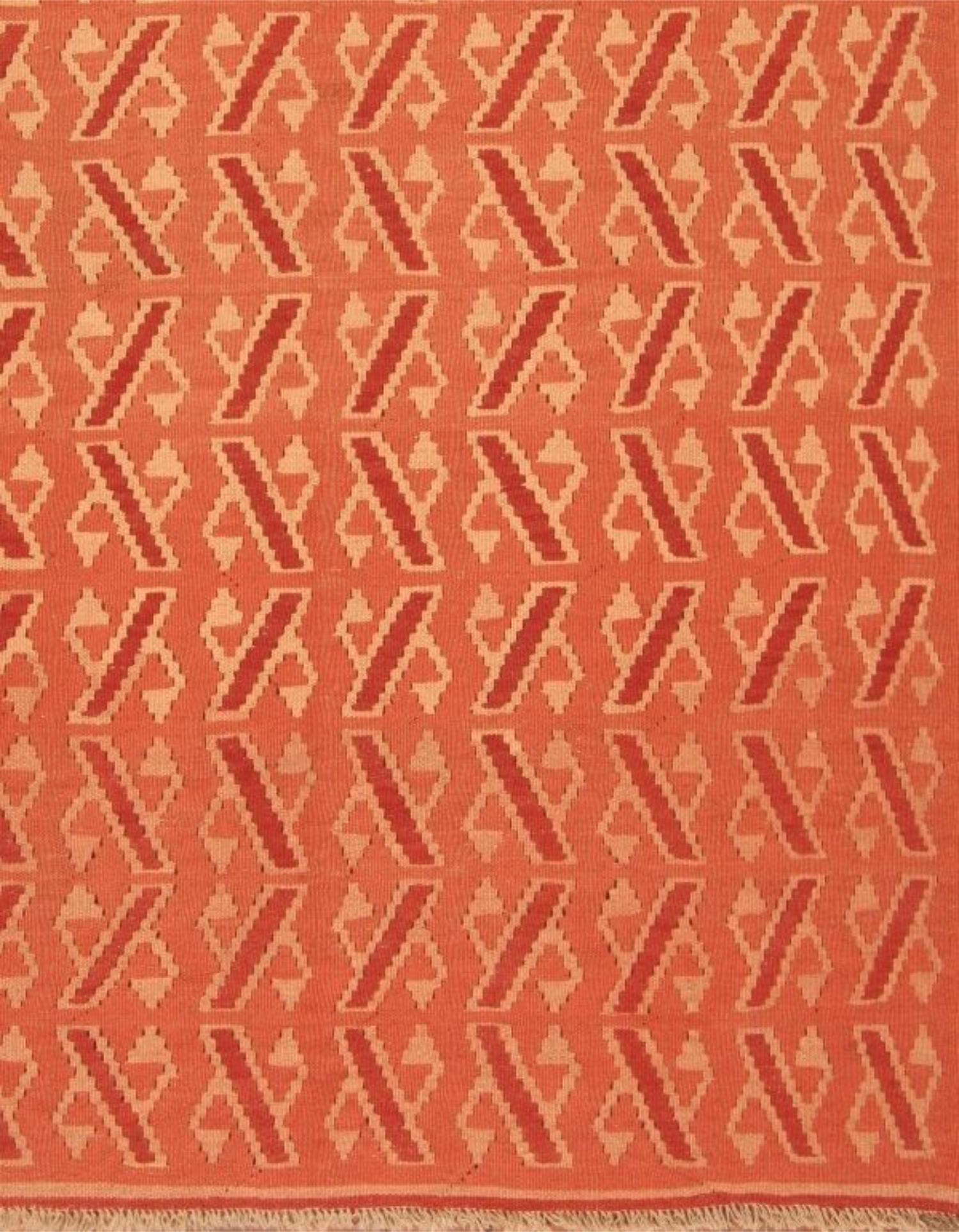 Handgefertigte Vintage Persian Style Ardabil Kilim Teppich 5' x 6.7', 1970er Jahre - 1T38 im Zustand „Gut“ im Angebot in Bordeaux, FR